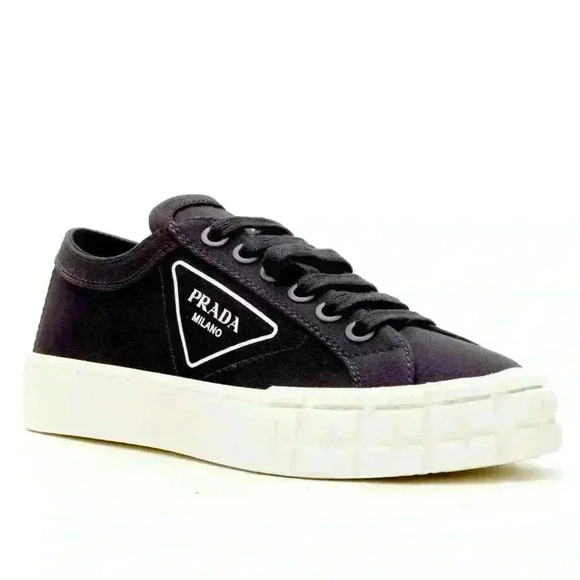 Prada Wheel Cassetta Canvas Sneakers - Picture 1 of 10